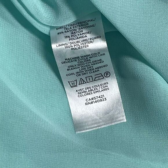 Loft Plus Aqua Tiered Swing Mini Dress N0474 - Picture 7 of 8